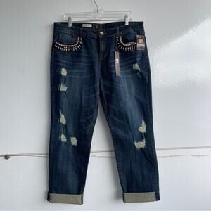 NWT Kut from the Kloth Boyfriend Jeans Studded